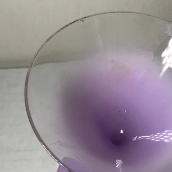 Lavender Purple Blendo 60s Martini Glass Set of Three - Picture 5 of 10